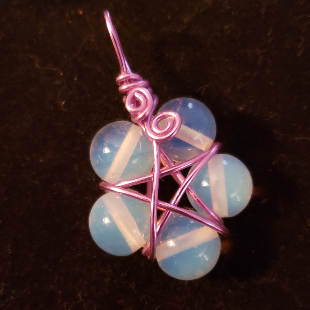 Opalite wire wrapped pentagram